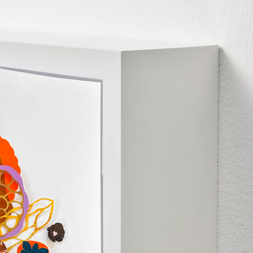 Close up and corner shot in white.